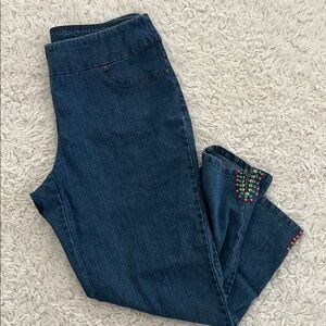 Ruby Rd. Capri Jeans Beaded Petite Size 12